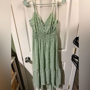 ❣️❄️Sweet Storm Green Floral Dress